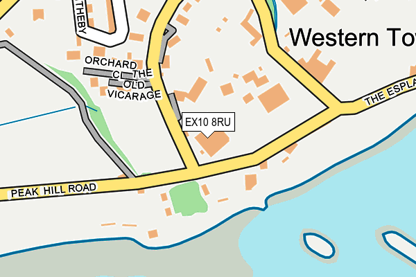 EX10 8RU map - OS OpenMap – Local (Ordnance Survey)