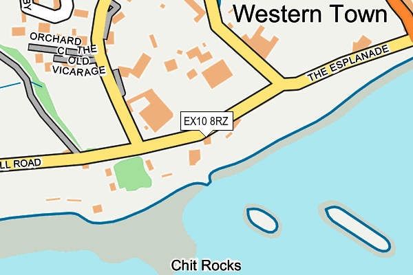 EX10 8RZ map - OS OpenMap – Local (Ordnance Survey)