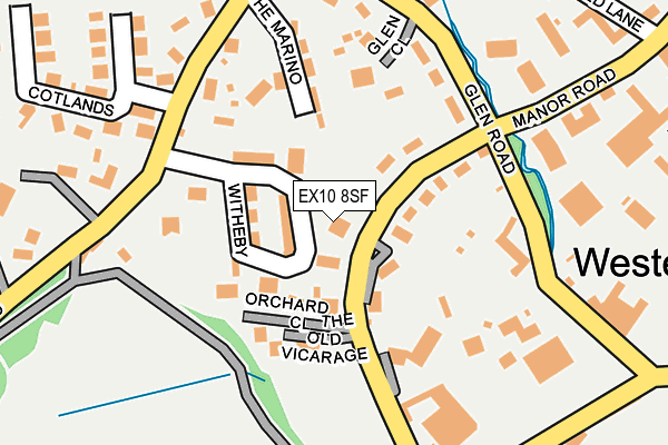 EX10 8SF map - OS OpenMap – Local (Ordnance Survey)