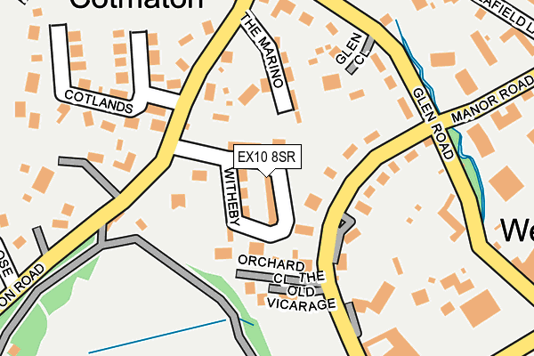 EX10 8SR map - OS OpenMap – Local (Ordnance Survey)