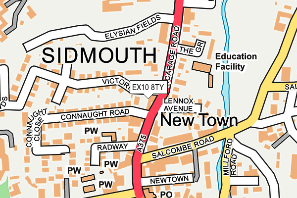 EX10 8TY map - OS OpenMap – Local (Ordnance Survey)