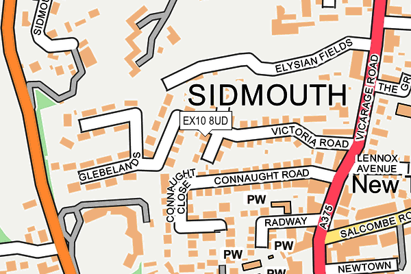 EX10 8UD map - OS OpenMap – Local (Ordnance Survey)