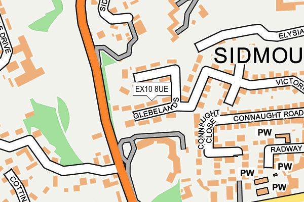 EX10 8UE map - OS OpenMap – Local (Ordnance Survey)