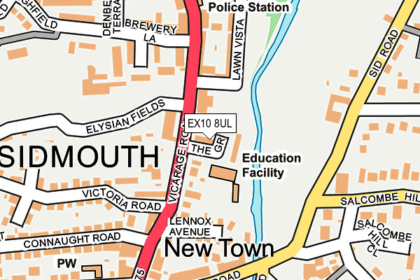 EX10 8UL map - OS OpenMap – Local (Ordnance Survey)