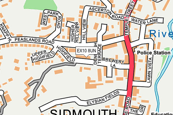 EX10 8UN map - OS OpenMap – Local (Ordnance Survey)