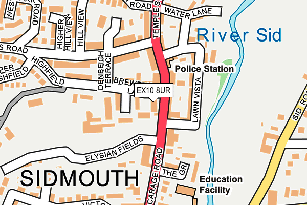 EX10 8UR map - OS OpenMap – Local (Ordnance Survey)