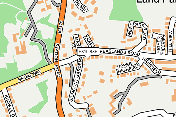 EX10 8XE map - OS OpenMap – Local (Ordnance Survey)
