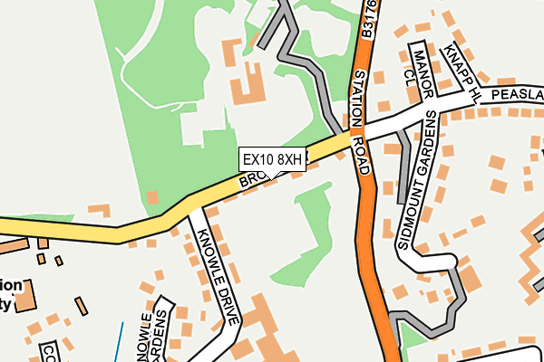 EX10 8XH map - OS OpenMap – Local (Ordnance Survey)