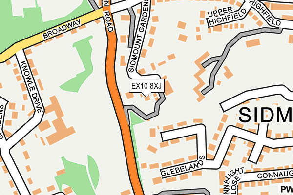 EX10 8XJ map - OS OpenMap – Local (Ordnance Survey)