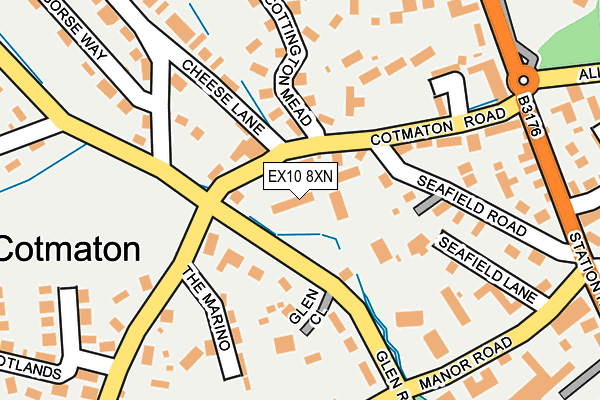 EX10 8XN map - OS OpenMap – Local (Ordnance Survey)