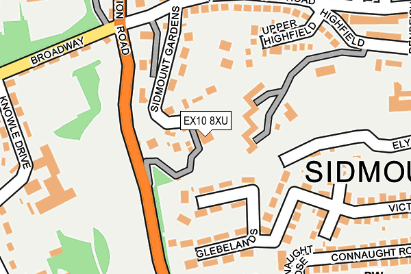 EX10 8XU map - OS OpenMap – Local (Ordnance Survey)