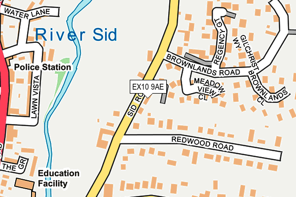 EX10 9AE map - OS OpenMap – Local (Ordnance Survey)