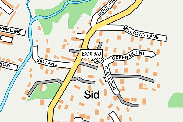 EX10 9AJ map - OS OpenMap – Local (Ordnance Survey)