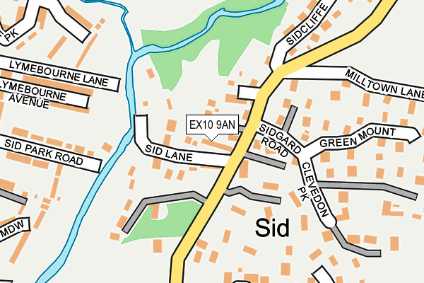 EX10 9AN map - OS OpenMap – Local (Ordnance Survey)