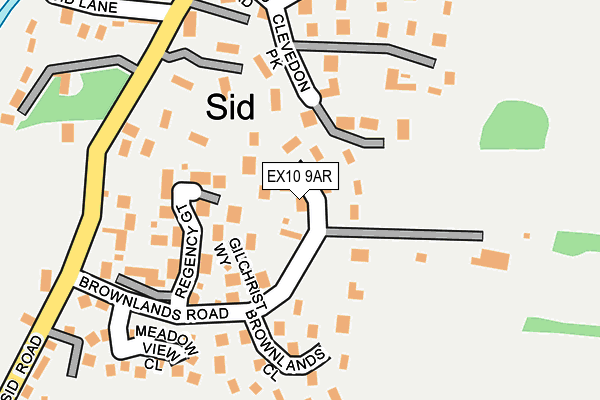 EX10 9AR map - OS OpenMap – Local (Ordnance Survey)