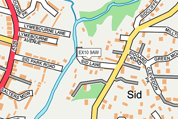 EX10 9AW map - OS OpenMap – Local (Ordnance Survey)