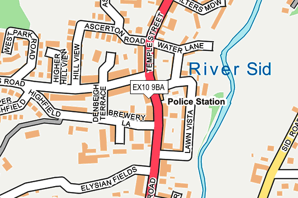 EX10 9BA map - OS OpenMap – Local (Ordnance Survey)