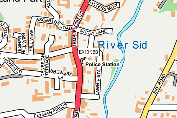 EX10 9BB map - OS OpenMap – Local (Ordnance Survey)