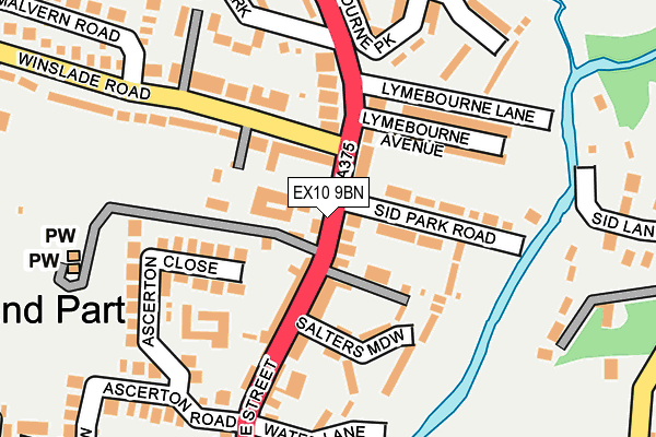 EX10 9BN map - OS OpenMap – Local (Ordnance Survey)