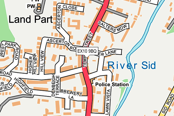 EX10 9BQ map - OS OpenMap – Local (Ordnance Survey)