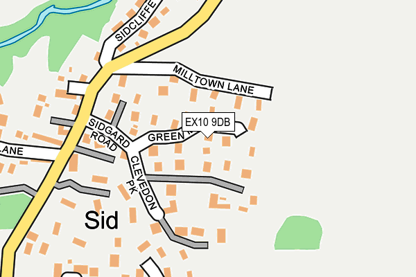 EX10 9DB map - OS OpenMap – Local (Ordnance Survey)