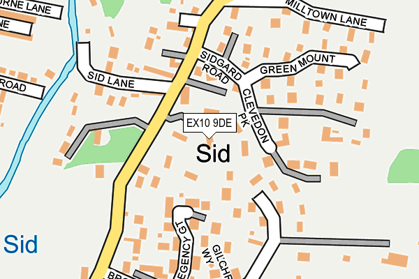 EX10 9DE map - OS OpenMap – Local (Ordnance Survey)