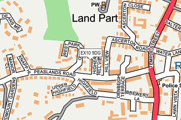 EX10 9DG map - OS OpenMap – Local (Ordnance Survey)