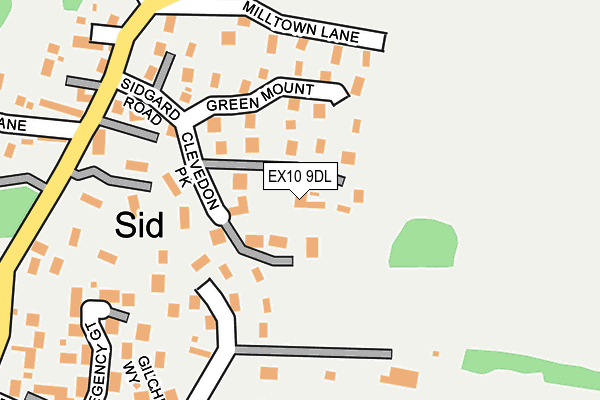 EX10 9DL map - OS OpenMap – Local (Ordnance Survey)