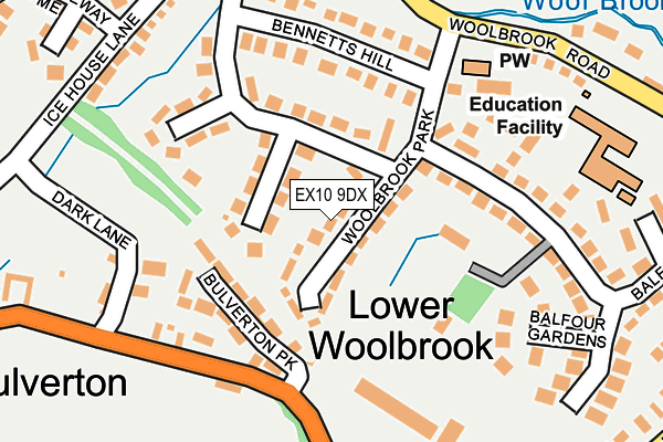 EX10 9DX map - OS OpenMap – Local (Ordnance Survey)