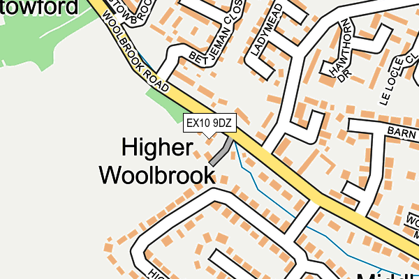 EX10 9DZ map - OS OpenMap – Local (Ordnance Survey)