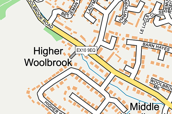 EX10 9EQ map - OS OpenMap – Local (Ordnance Survey)