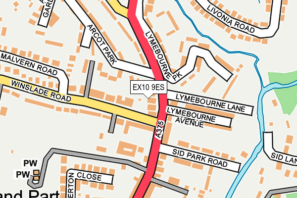 EX10 9ES map - OS OpenMap – Local (Ordnance Survey)