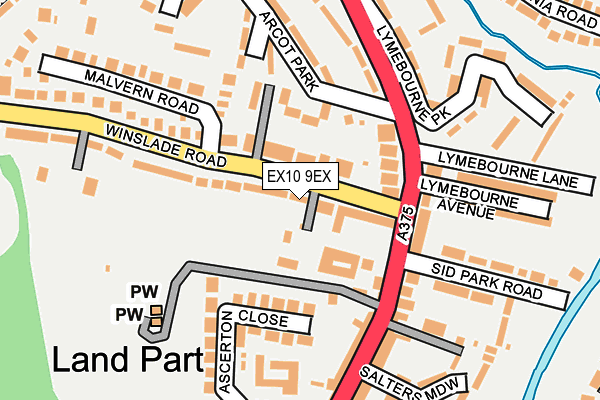 EX10 9EX map - OS OpenMap – Local (Ordnance Survey)