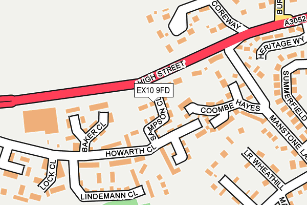EX10 9FD map - OS OpenMap – Local (Ordnance Survey)