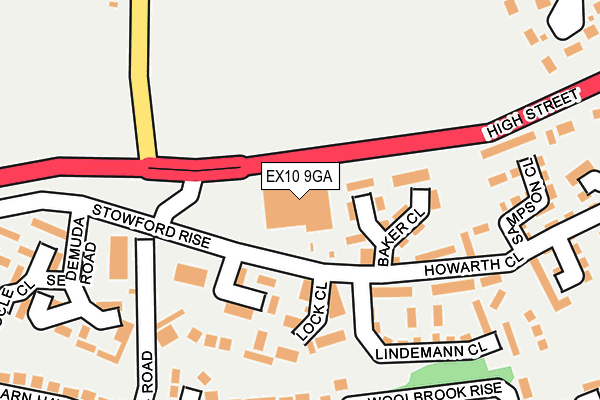 EX10 9GA map - OS OpenMap – Local (Ordnance Survey)