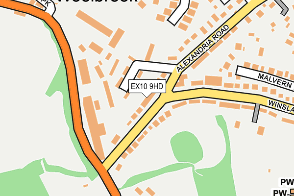 EX10 9HD map - OS OpenMap – Local (Ordnance Survey)