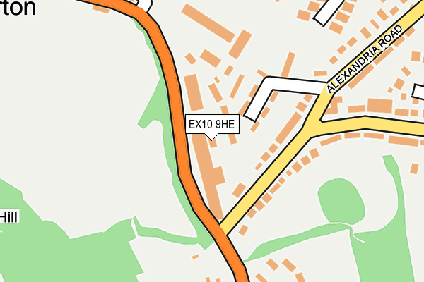 EX10 9HE map - OS OpenMap – Local (Ordnance Survey)