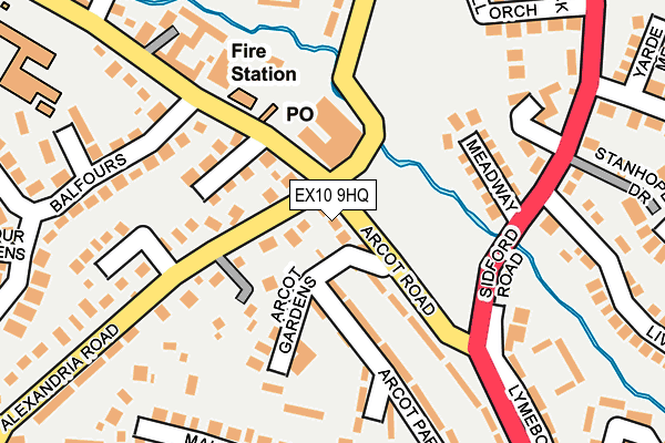 EX10 9HQ map - OS OpenMap – Local (Ordnance Survey)