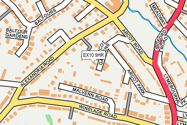 EX10 9HR map - OS OpenMap – Local (Ordnance Survey)