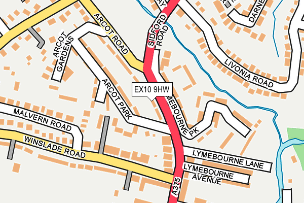 EX10 9HW map - OS OpenMap – Local (Ordnance Survey)