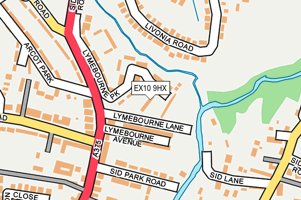 EX10 9HX map - OS OpenMap – Local (Ordnance Survey)