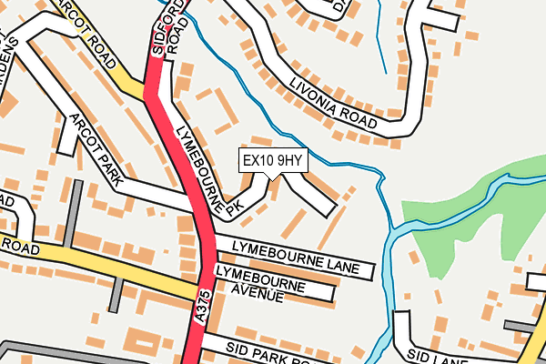 EX10 9HY map - OS OpenMap – Local (Ordnance Survey)