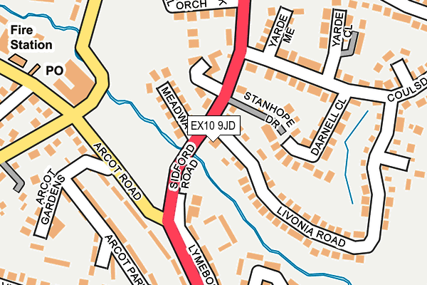 EX10 9JD map - OS OpenMap – Local (Ordnance Survey)