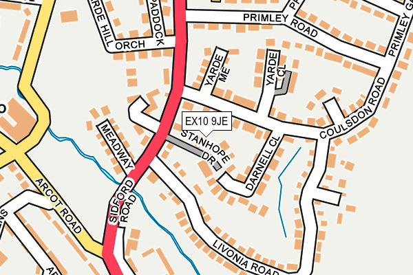 EX10 9JE map - OS OpenMap – Local (Ordnance Survey)