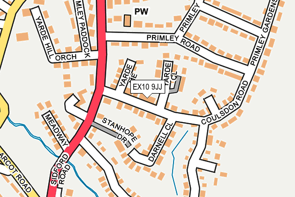 EX10 9JJ map - OS OpenMap – Local (Ordnance Survey)