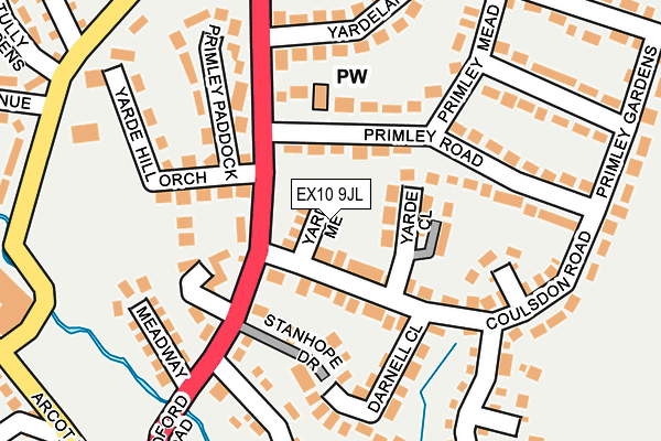 EX10 9JL map - OS OpenMap – Local (Ordnance Survey)