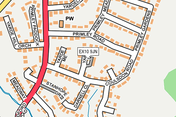 EX10 9JN map - OS OpenMap – Local (Ordnance Survey)