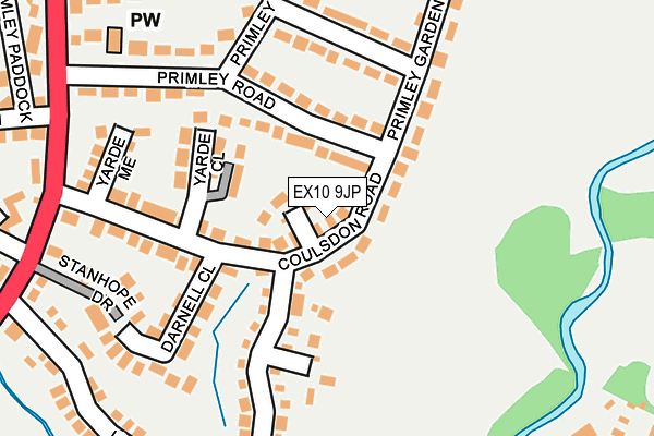 EX10 9JP map - OS OpenMap – Local (Ordnance Survey)