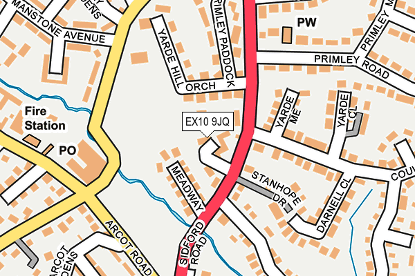 EX10 9JQ map - OS OpenMap – Local (Ordnance Survey)