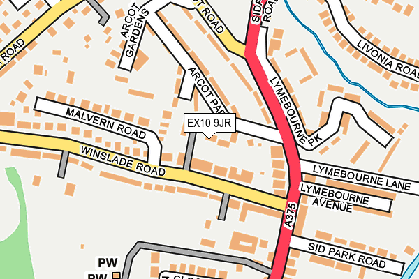 EX10 9JR map - OS OpenMap – Local (Ordnance Survey)